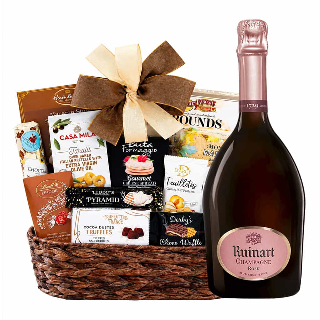 Ruinart Rosé And Bon Appetit Gourmet Gift Basket