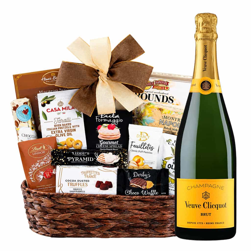 Bon Appetit Gourmet Gift Basket & Veuve Clicquot Champagne