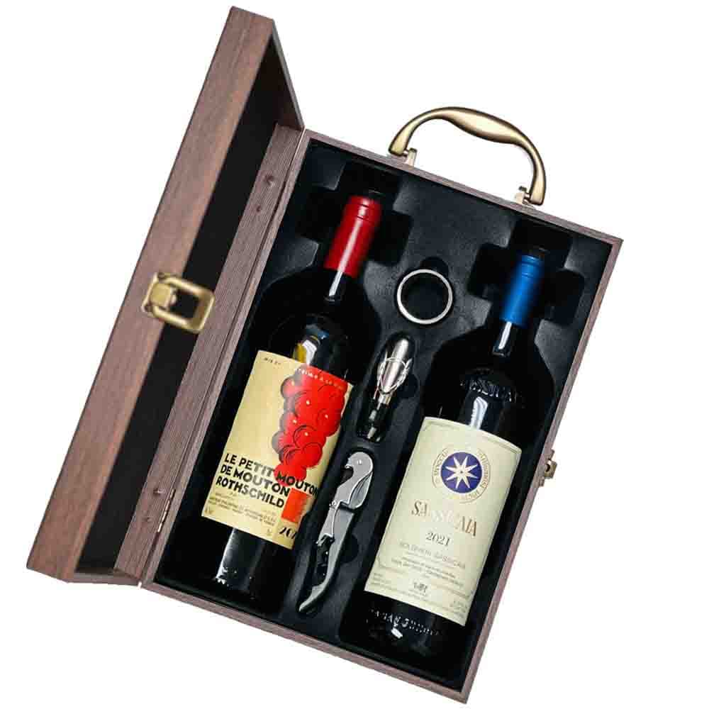 French And Italian Fine Wine Gift Box