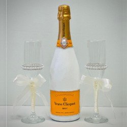 Veuve Clicquot & Pearl Champagne Flutes Set