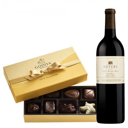 Neyers Left Bank Red Napa Valley Wine And Godiva Chocolate Box