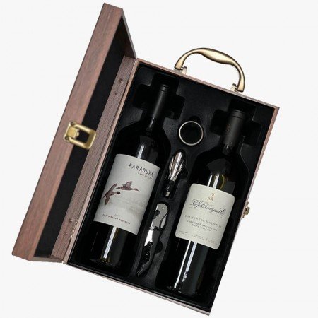 La Jota Howell Mountain And Paraduxx Napa Valley Wine in Wooden Gift Box