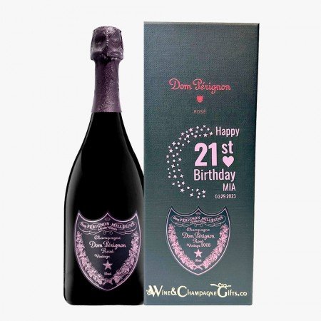 Personalized Dom Perignon Rose Champagne