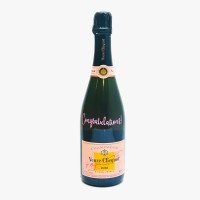 Rosé Pink Label- Custom Disco Ball Veuve Clicquot Champagne Bottle