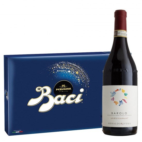 Italian Arnaldo Rivera Undicicomuni Barolo Wine & Perugina Baci Chocolate Gift Set