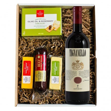 Antinori Tignanello Italian Red Wine And Cheese Gift Box