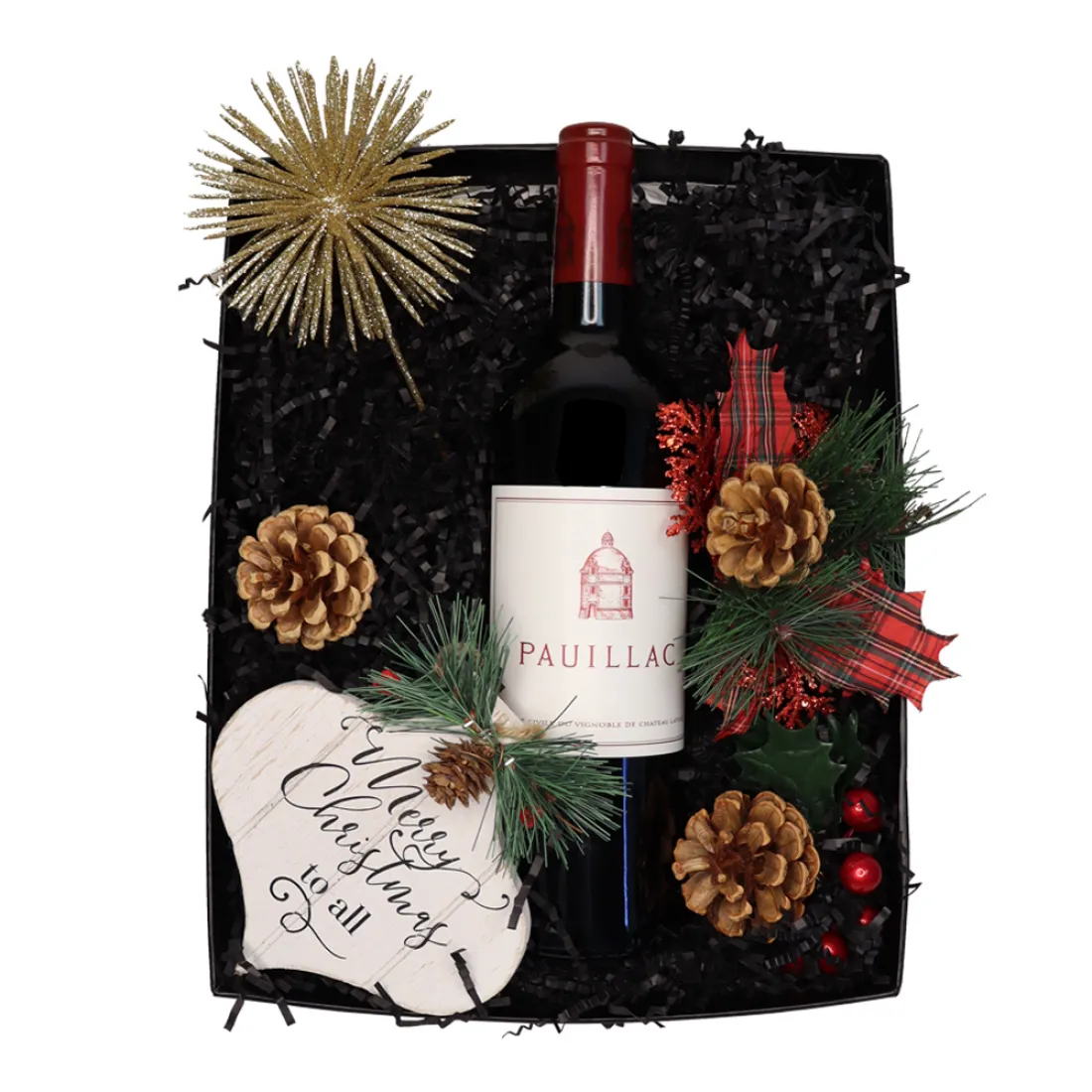 Bordeaux Blend Wine Christmas Gift Basket