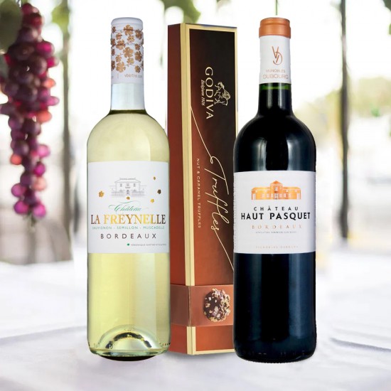 French Red And White Bordeaux Wine Gift Set