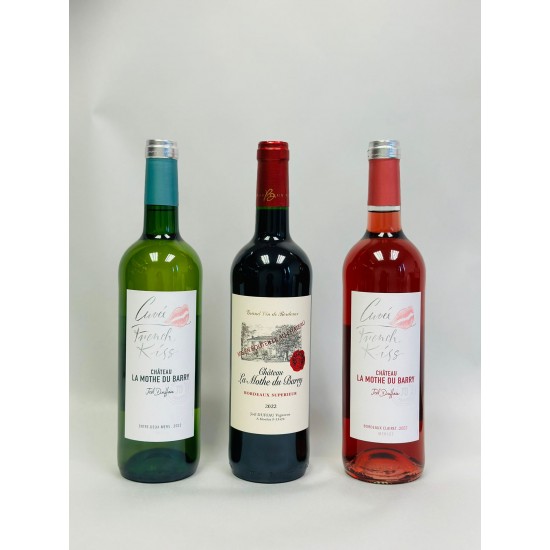 Chateau La Mothe du Barry Bordeaux Wine Set - 3 Pack, 750ml