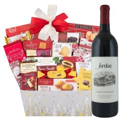 Godiva Chocolates And Jordan Cabernet Wine Gift Basket	