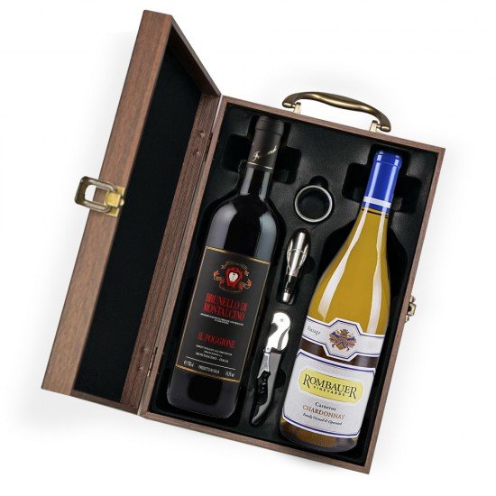 IL Poggione Brunello Di Montalcino And Rombauer Chardonnay Wine Gift Box