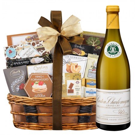 Louis Latour Corton Charlemagne Grand Cru French White Wine Gift Basket