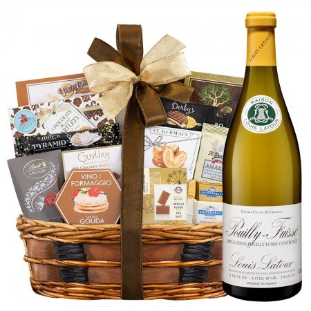 Louis Latour Pouilly Fuisse French White Wine And Bon Appetit Gift Basket