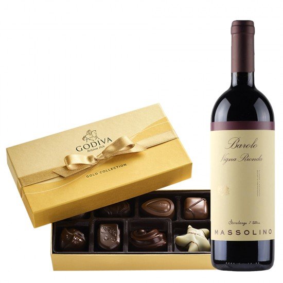 Massolino Vigna Rionda Riserva Barolo Italian Wine & Godiva Gift Set