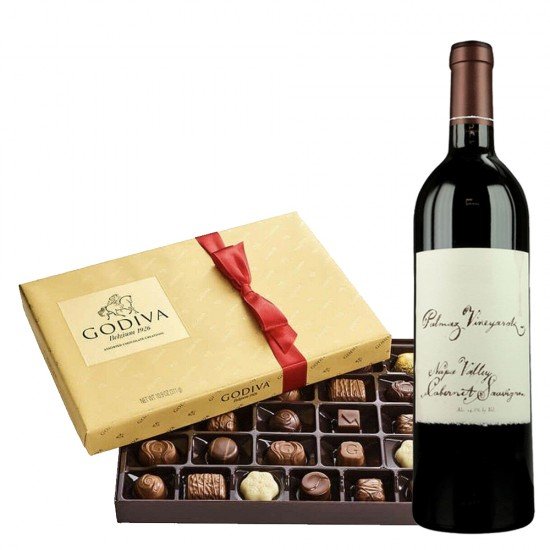 Palmaz Vineyards Napa Cabernet And 26 Pc Godiva Gift Set