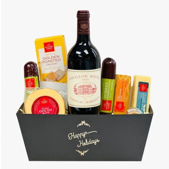 Pavillon Rouge du Chateau Margaux Red Wine And Holiday Wine Gift Basket