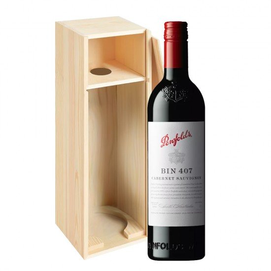 Penfolds Bin 407 Cabernet Sauvignon Wine Wooden Gift Box