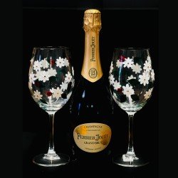 Perrier-Jouet Grand Brut Champagne And Glasses Set