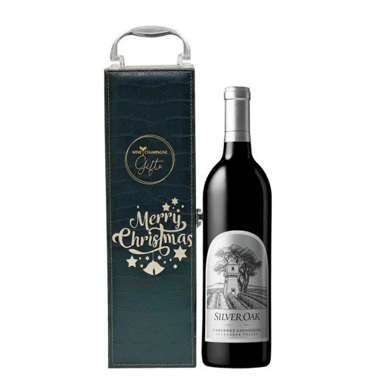 Personalized Silver Oak Alexander Valley Cabernet Christmas Gift Box