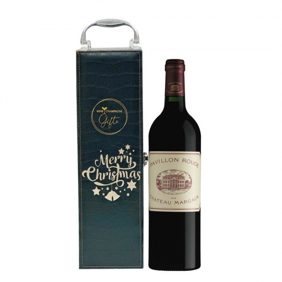 Merry Christmas Personalized Pavillon Rouge Du Chateau Margaux Red Wine 