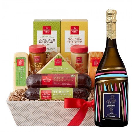 Pommery Cuvee Louise With Hickory Cheese Gift Basket