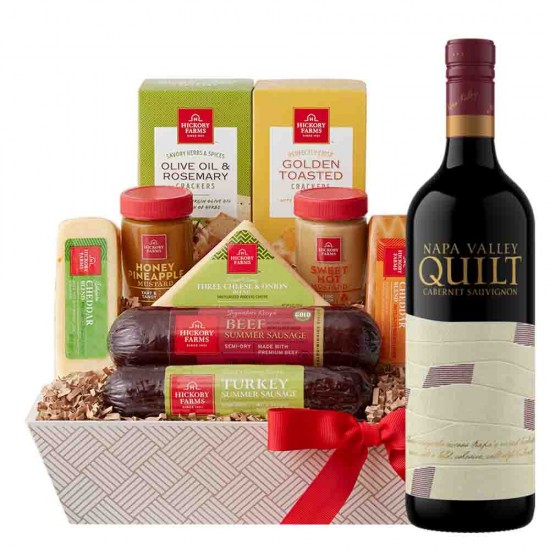 Quilt Napa Valley Cabernet Sauvignon Wine And Cheese Gift Basket