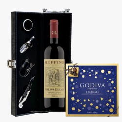 Ruffino Riserva Ducale Wine With Godiva 9 pc