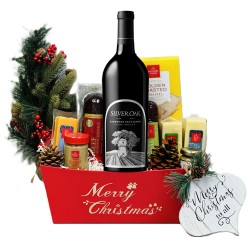 Silver Oak Wine Christmas Gift Basket