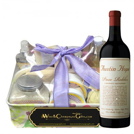 Austin Hope Cabernet Sauvignon And Serenity Soak Spa Gift Basket