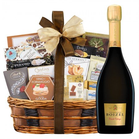 Boizel Grand Brut Champagne And Bon appetit Gourmet Gift Basket