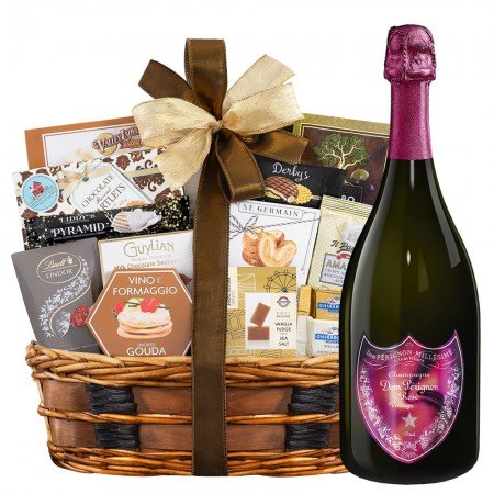 Dom Perignon Lady Gaga Rose Gift Basket