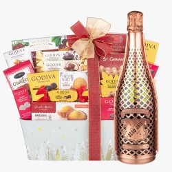 Beau Joie Champagne And Godiva Gift Basket