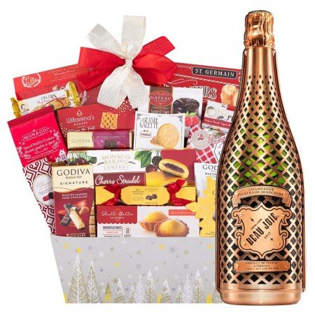 Beau Joie Brut Champagne And Godiva Gift Basket