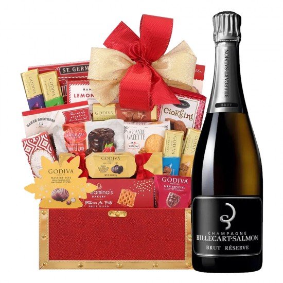 Billecart Salmon Brut Reserve And Golden Gift Basket