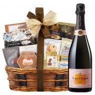 Veuve Clicquot Rose with Bon Appetit Gift Basket