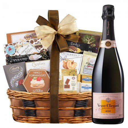 Veuve Clicquot Rose With Bon Appetit Gift Basket