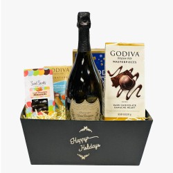 Dom Perignon Champagne Holiday Gift Basket