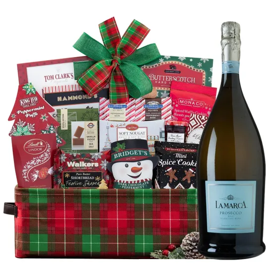 Congratulation Gift Basket With Lamarca Prosecco