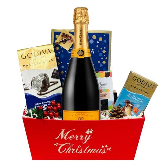 Merry Christmas Veuve Clicquot Gift Basket