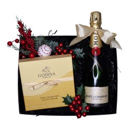 Moet Christmas Gift Basket