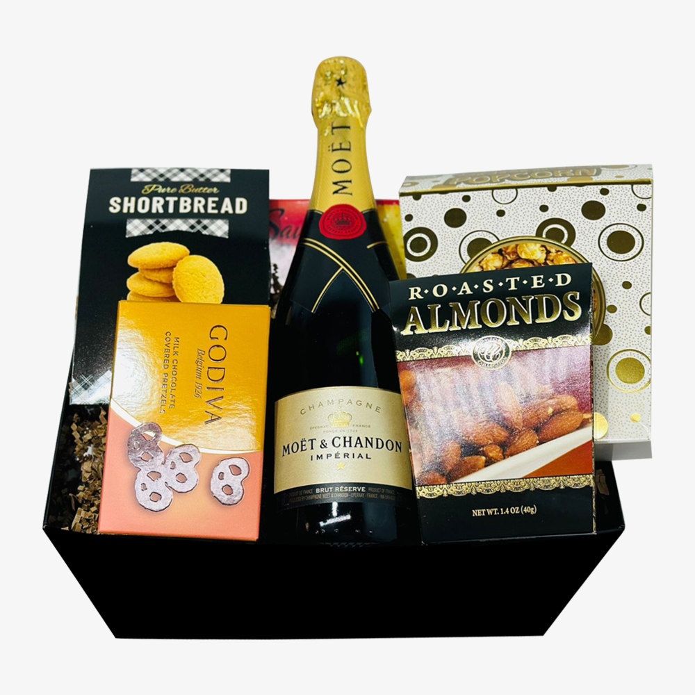 Moet & Chandon Imperial Brut Champagne 750ml & 8pc Chocolate Box