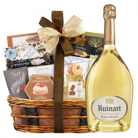 Ruinart Blanc De Blancs And Bon Appetit Gourmet Gift Basket	