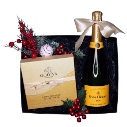 Veuve Champagne Christmas Gift Basket