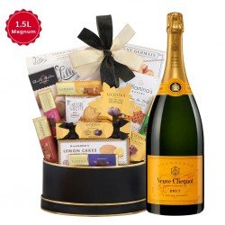 Veuve Clicquot Brut (1.5L Magnum) And Assorted Godiva Chocolate Gift Basket