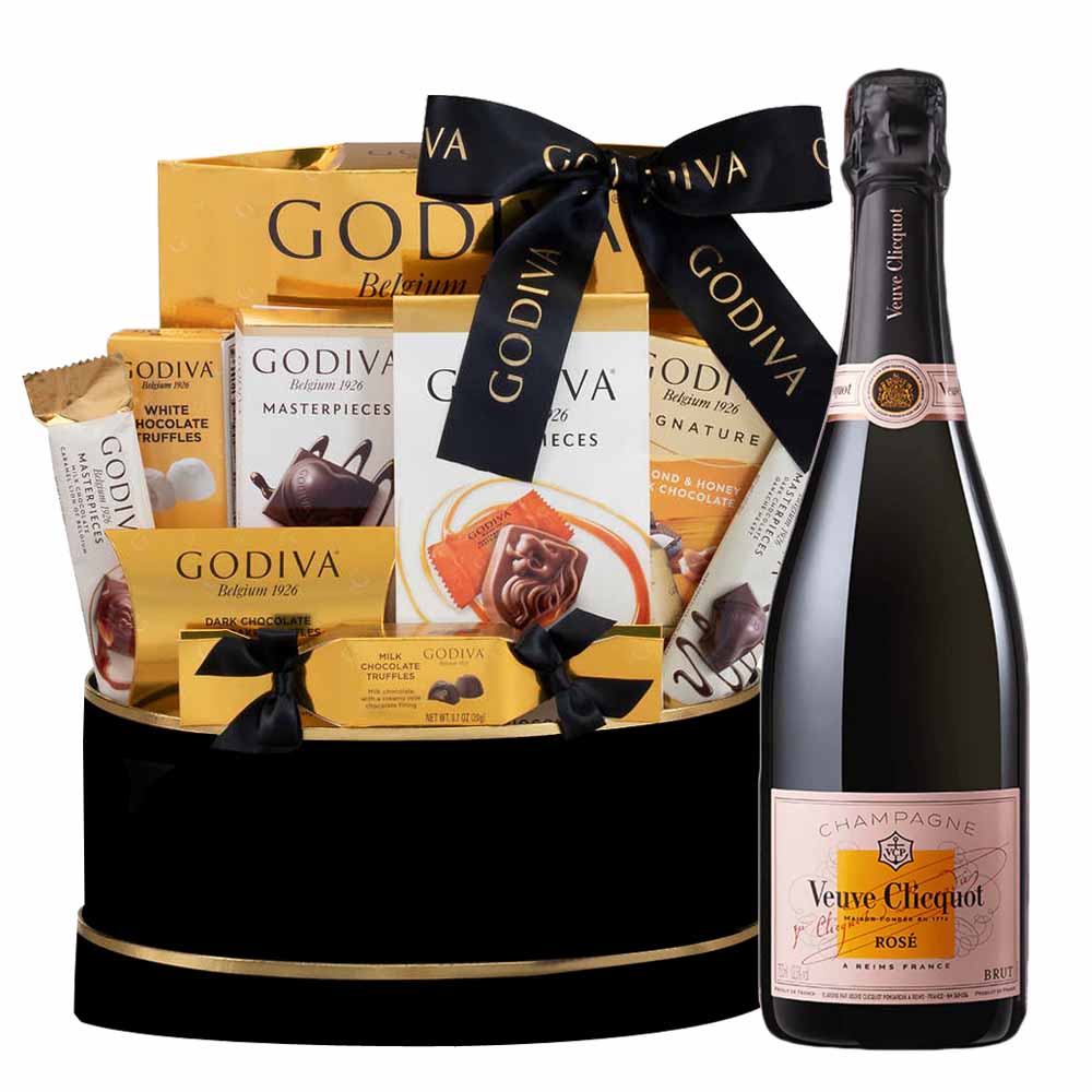 Veuve Clicquot Brut Champagne with Godiva 26 PC Gift Box