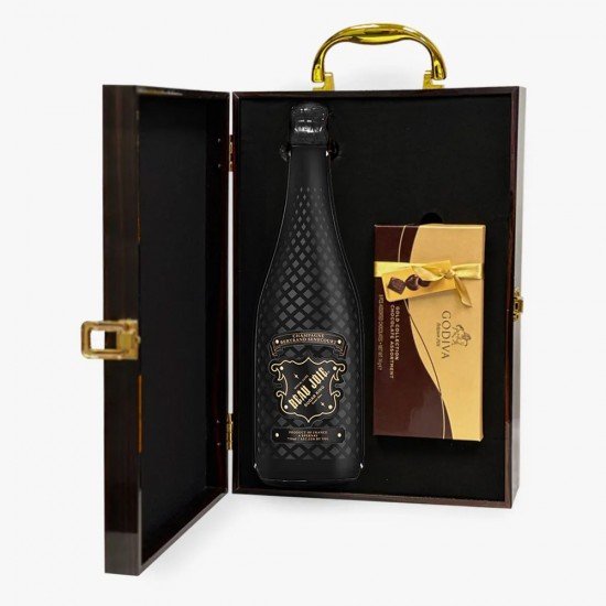 Beau Joie Demi Sec Sugar King And Godiva Chocolate Gift Set