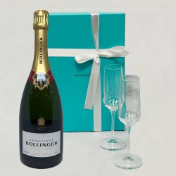 Bollinger Special Cuvee & Tiffany Champagne Flutes Set
