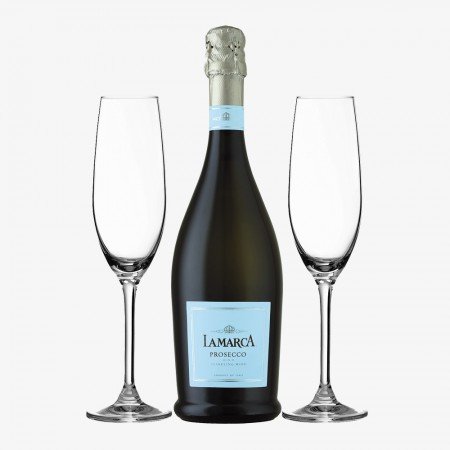 La Marca Prosecco And Flutes Gift Set