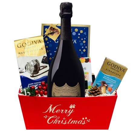 Merry Christmas Dom Perignon Gift Basket