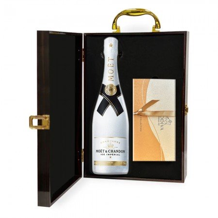 Moet & Chandon Ice Imperial And 8 Pc Godiva Chocolate Gift Set